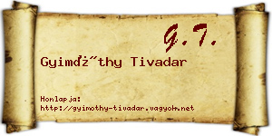 Gyimóthy Tivadar névjegykártya