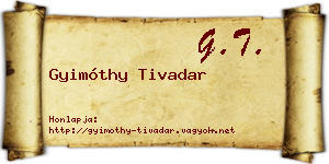 Gyimóthy Tivadar névjegykártya