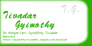 tivadar gyimothy business card