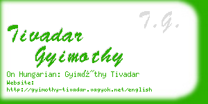 tivadar gyimothy business card